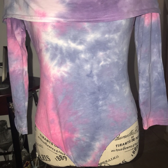 “LELIS COLLECTION” OFF THE SHOULDER TYE DIE BODY SUIT - Picture 3 of 9